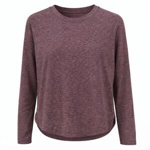 MEMBERS MARK SOFT HEATHER SEMI-FITTED ACTIVEWEAR ATHLETIC ATHLEISURE TOP LARGE